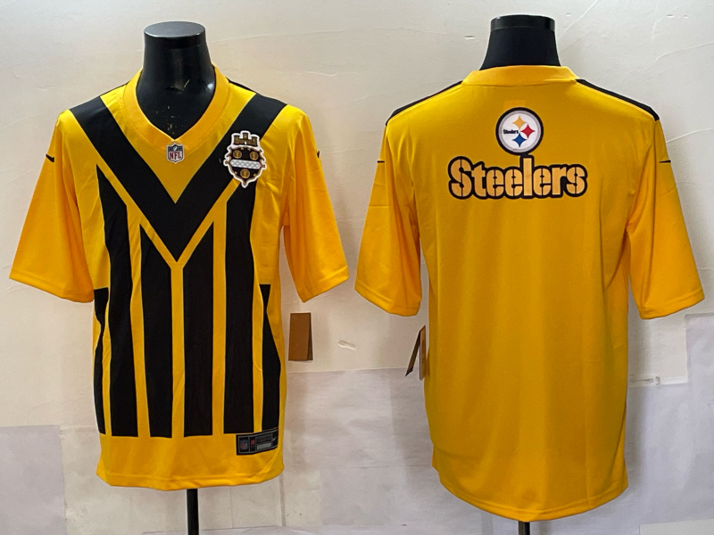 MenPittsburgh Steelers blank yellow Nike NFL  2025 Jersey 07